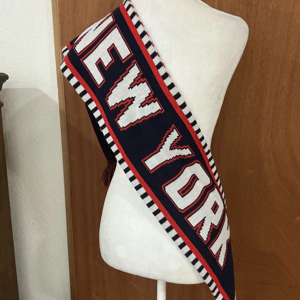 Adidas New York MLS Red Bull New York City FC Soccer Scarf-Red White Blue USA